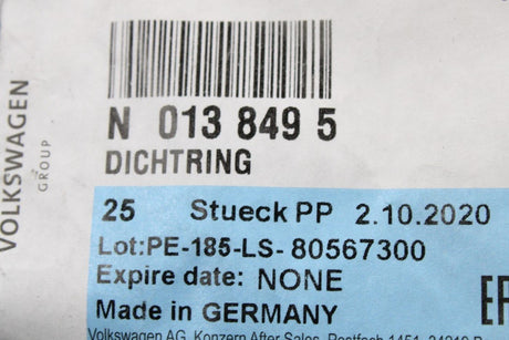 VW Touareg Audi A1 A3 Skoda Rapid SEAT sealing washer 14x20mm N0138495