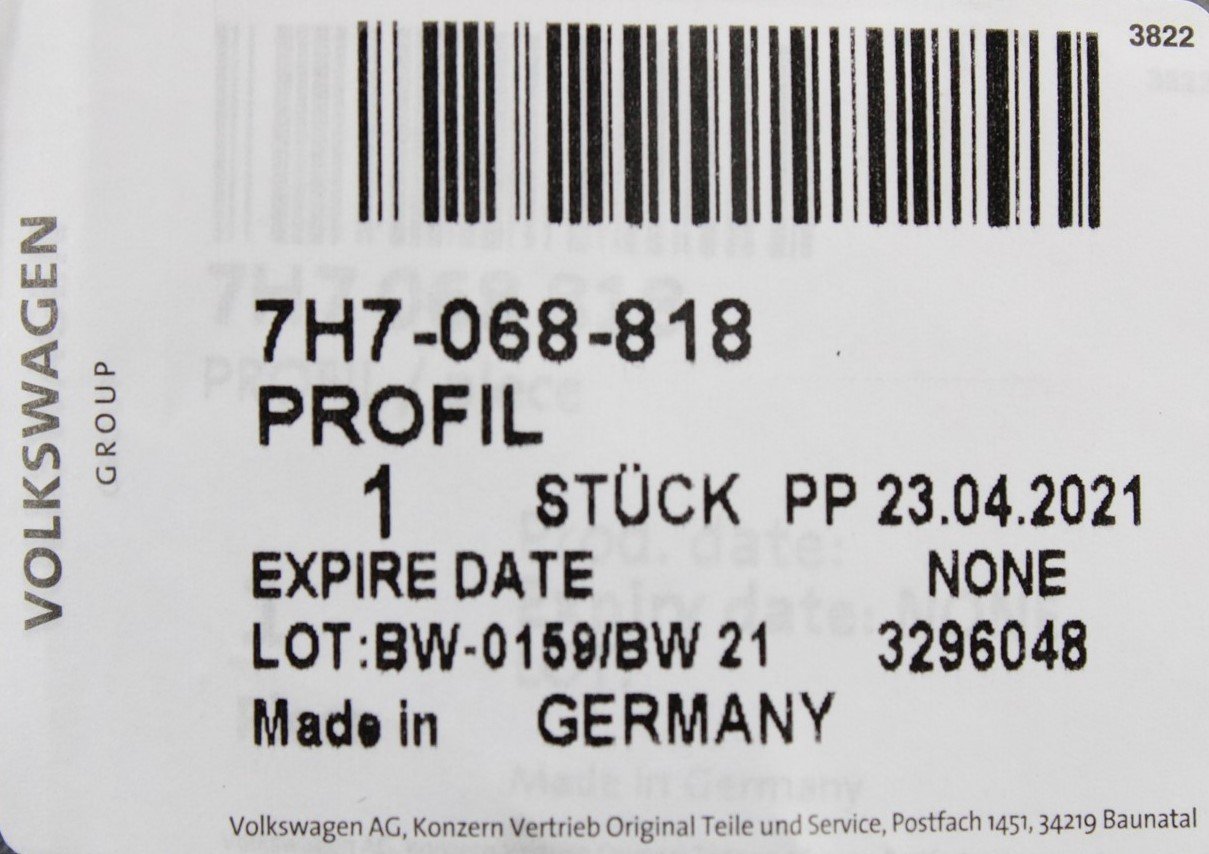 VW California T5 T6 roof storage bin opening mechanism (right) 7H7068818