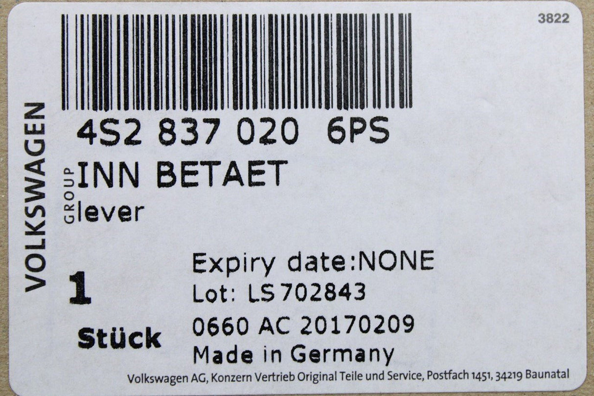 Audi R8 4S 2016-21 front interior door handle RHD (right) 4S2837020 6PS