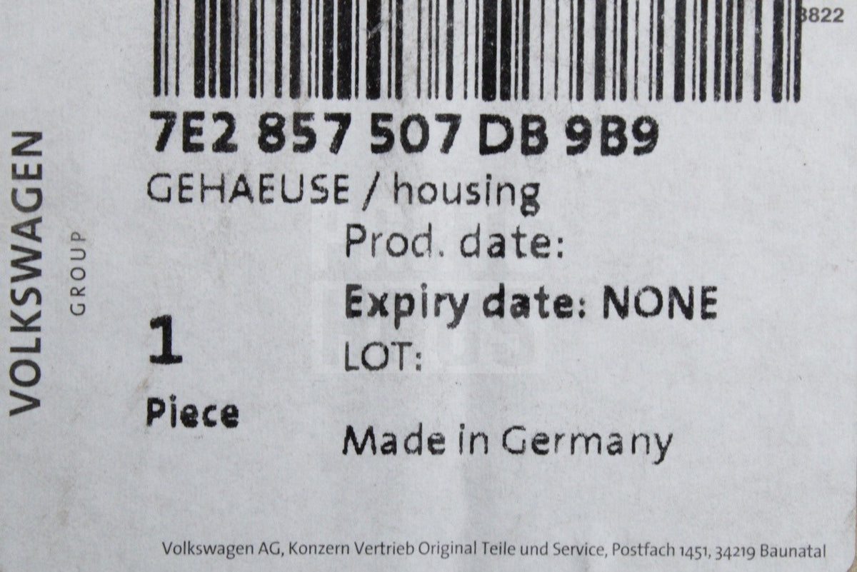 VW Transporter T5.1 electric folding mirror housing left 7E2857507DB 9B9