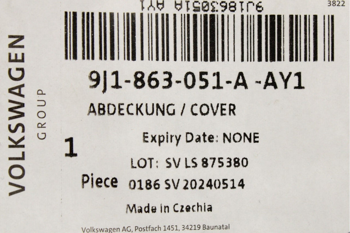 Audi e-tron GT 21-on boot floor storage compartment panel 9J1863051A AY1