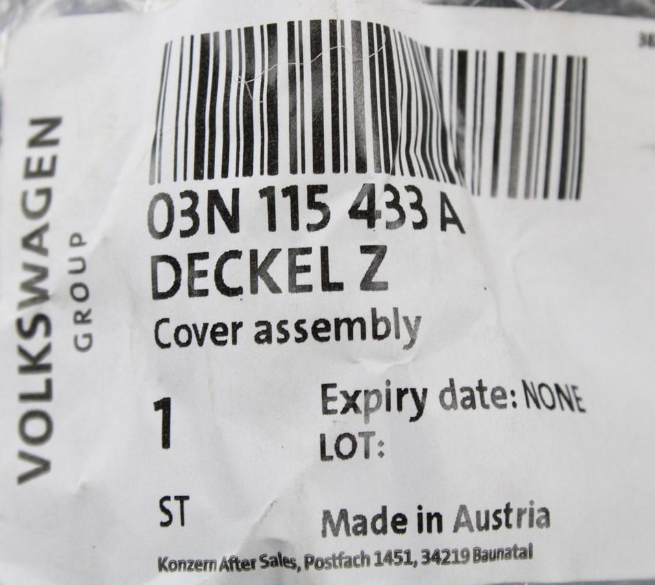 VW Audi Skoda SEAT Oil filter cover 1.6 2.0 TDI (MAHLE) 03N115433A