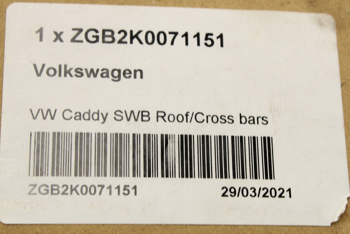 VW Caddy 2003-2018 SWB roof cross bars ZGB2K0071151