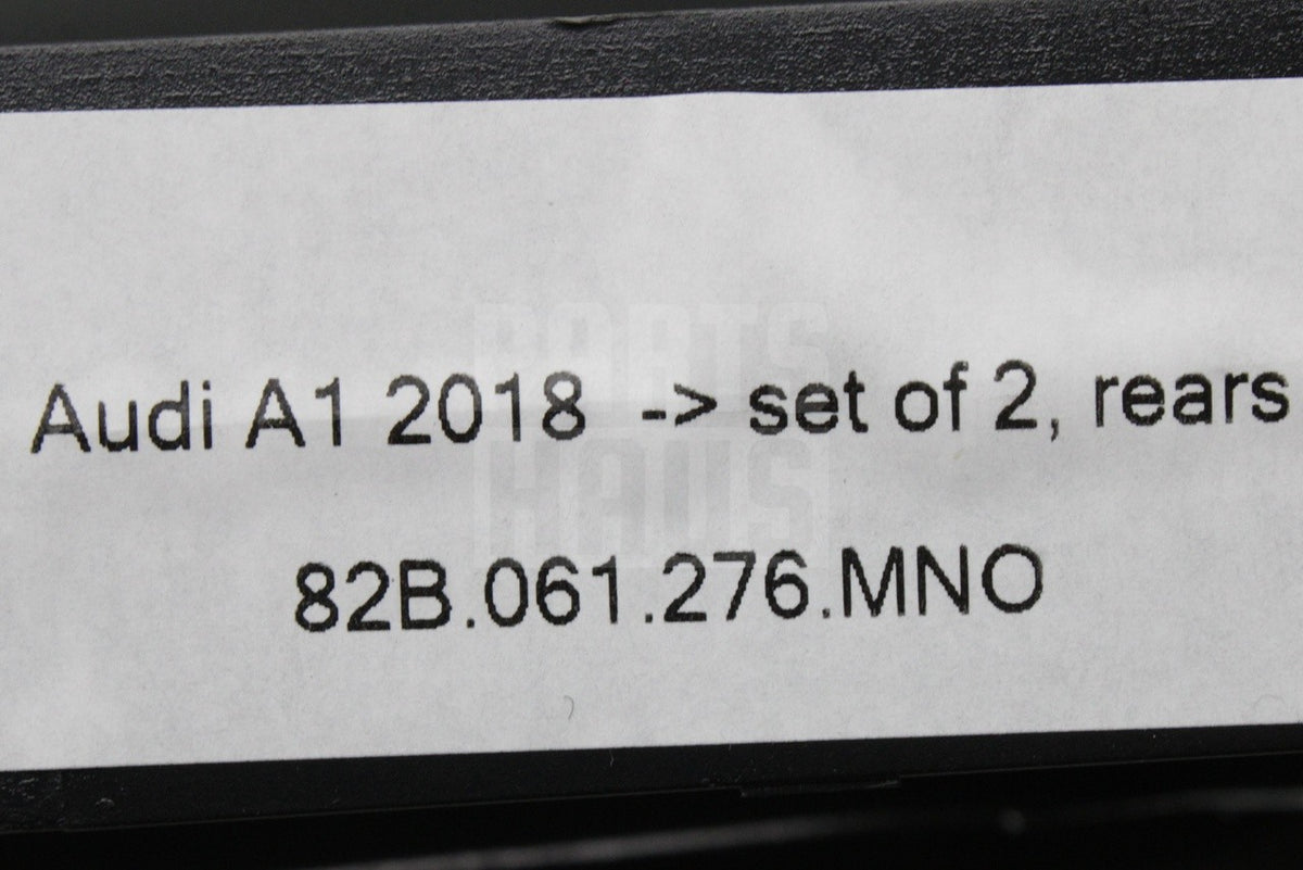 Audi A1 2019-on premium front & rear carpet floor mats set (RHD) 82C061275A / 276