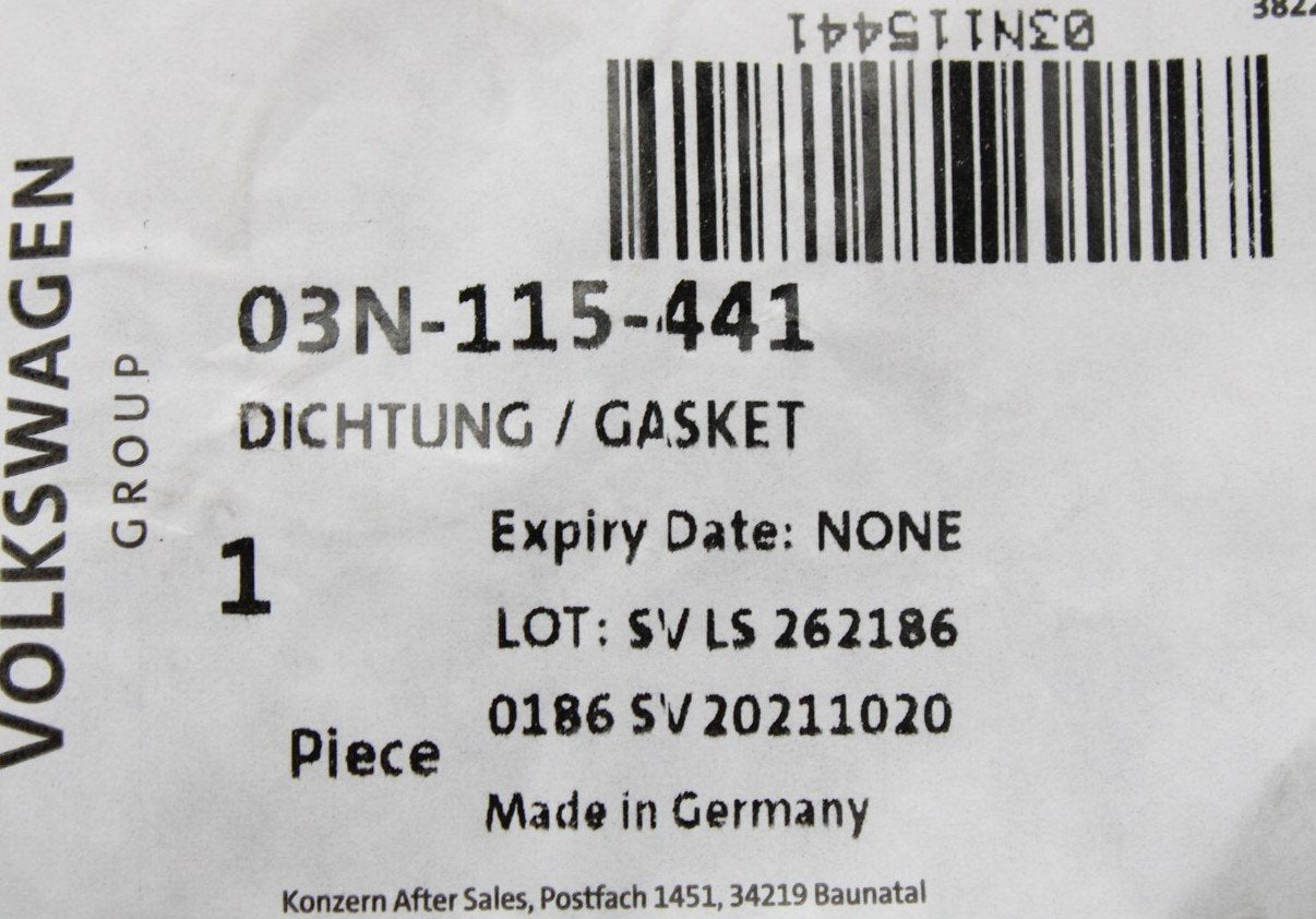 VW Audi Skoda SEAT 1.6 2.0 TDI oil filter housing gasket seal 03N115441