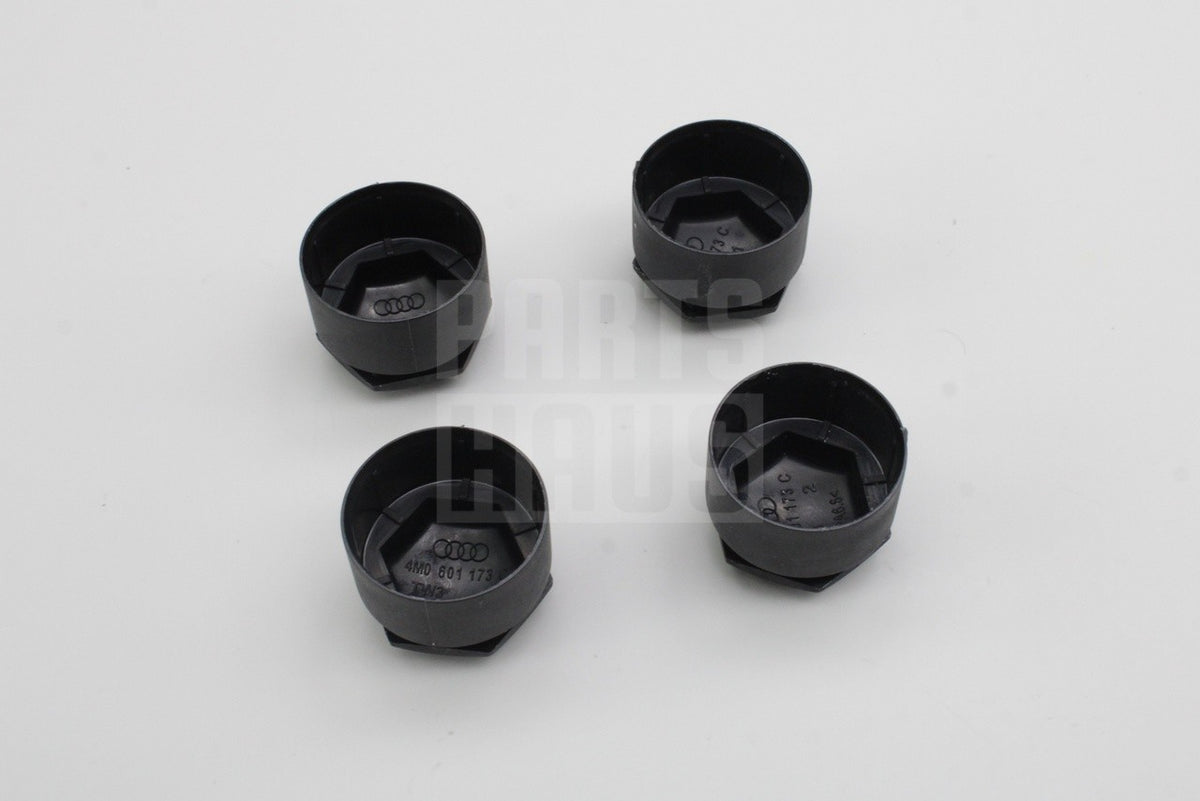 Audi A1 A3 SEAT Leon locking wheel bolt cover caps (x4) 4M0601173C 9B9