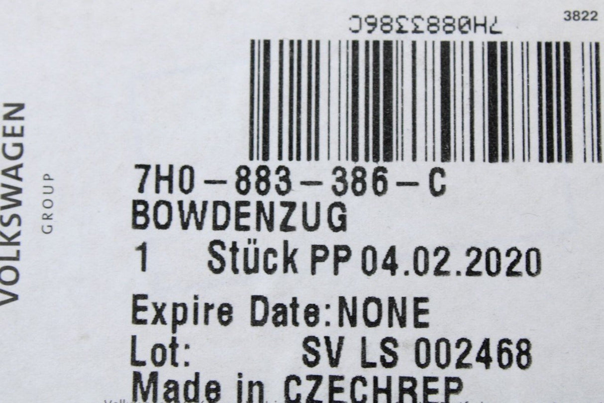 VW Transporter 03-15 seat tip release mechanism (rear right) 7H0883386C