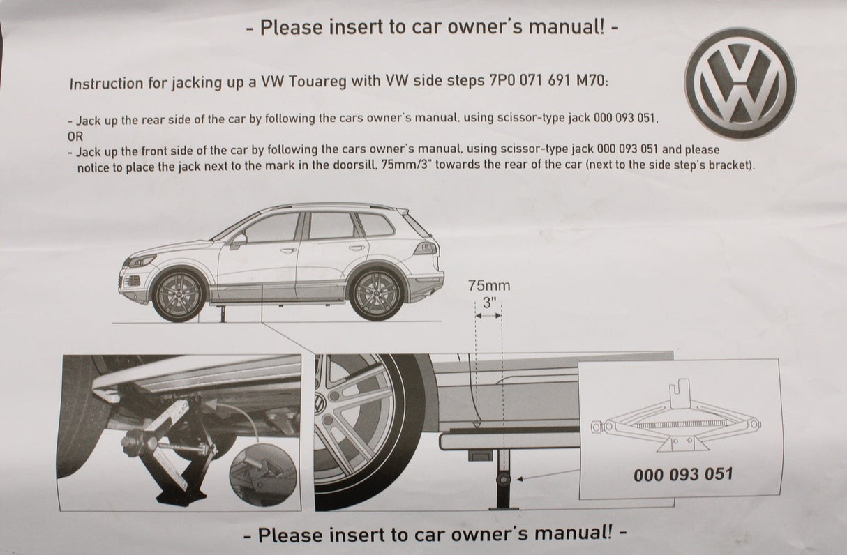 VW Touareg 7P 2011-2018 side step running boards set 7P0071691 PRP