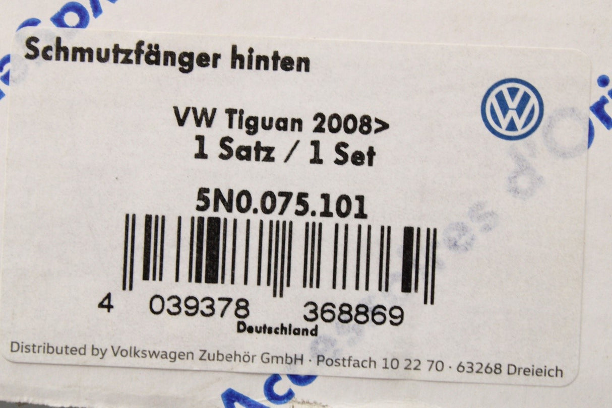 VW Tiguan 2007-2016 mud flap set (rear) 5N0075101