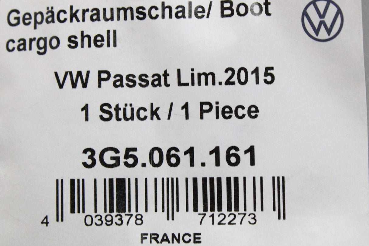 VW Passat B8 Saloon 2015-on plastic boot liner tray 3G5061161