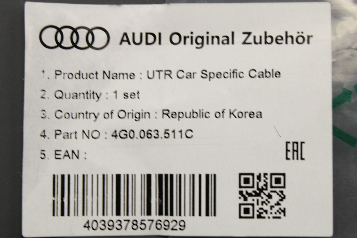 Audi Q3 15-18 RSQ3 Q5 vehicle environment camera wiring kit 4G0063511C