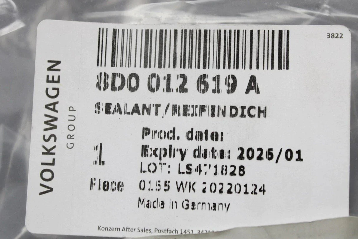 VW Audi Skoda SEAT Tyre repair sealant (700ml) 8D0012619A