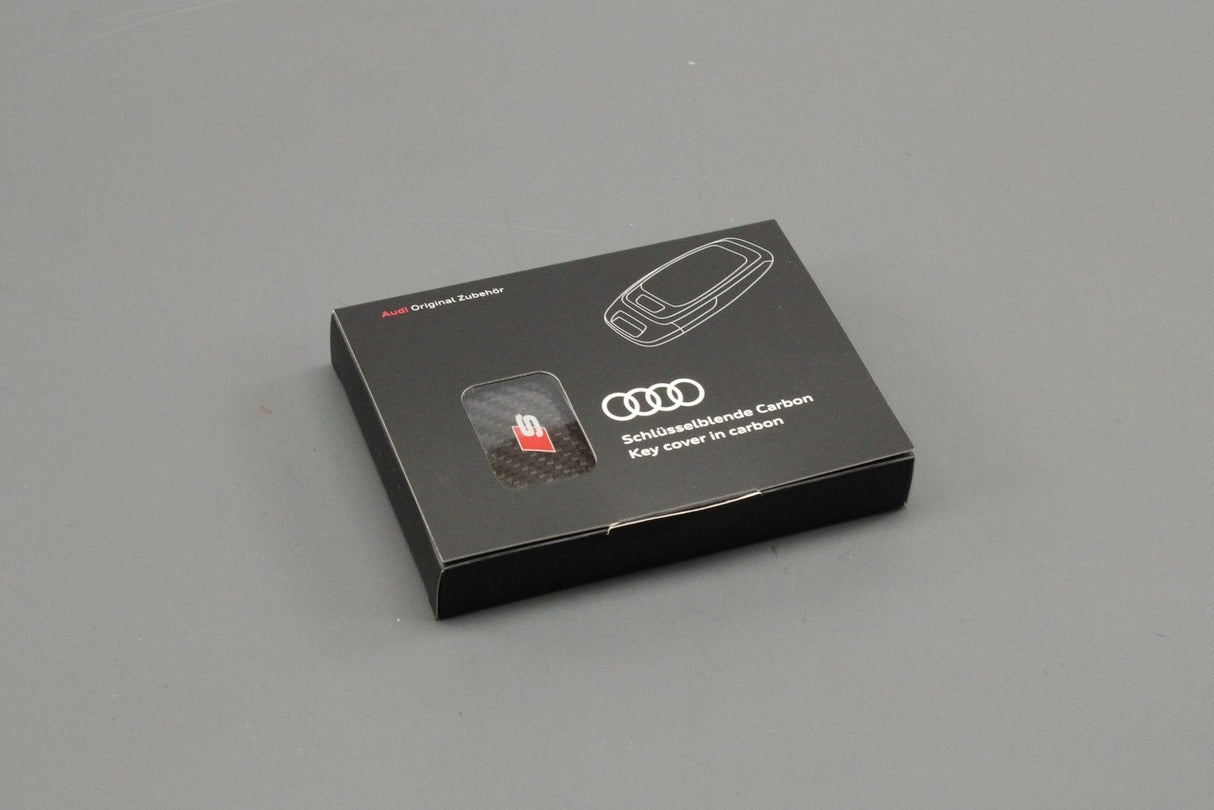 Audi S3 S6 S8 SQ7 20-on carbon fibre 'S' logo key cover 4M8071208A 3Q0