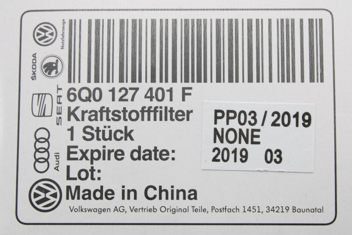VW Polo 6R Audi A1 Skoda Fabia Ibiza 1.6 TDI fuel filter 6Q0127401F