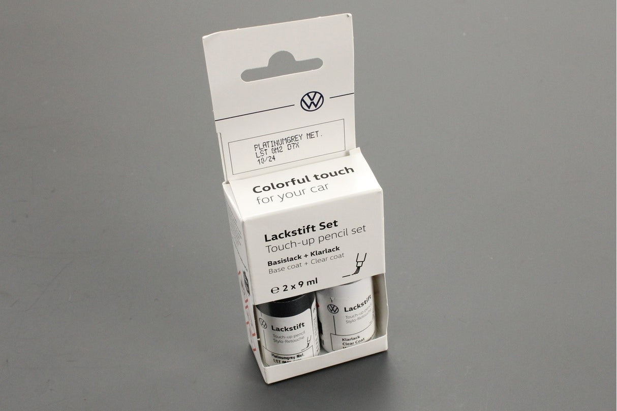 VW Touch up paint set x2 9ml Platinum Grey Metallic LD7X LST0M2D7X