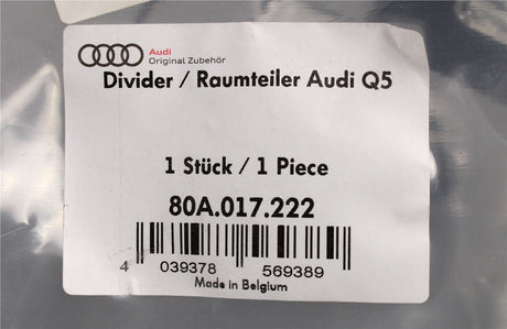 Audi Q5 2017-on dog guard boot partition 80A017222