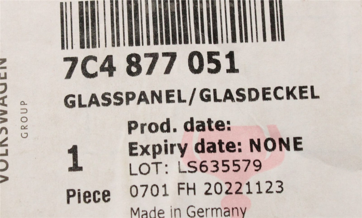 VW Grand California 2020-on roof skylight window panel 7C4877051