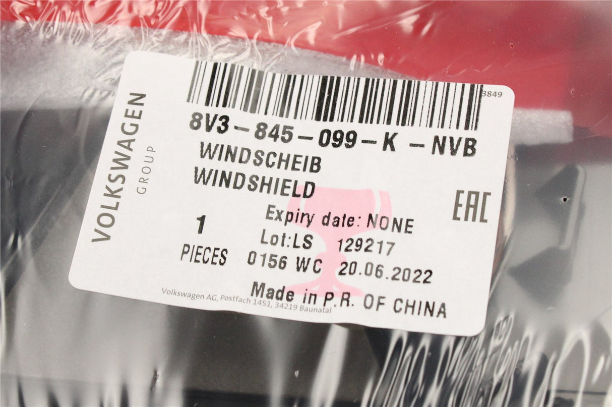 Audi A3 S3 RS3 8V 2013-19 front windscreen glass (3-door) 8V3845099K NVB