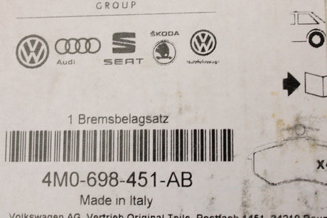 Audi A6 A7 A8 Q7 Q8 rear brake pads set 4M0698451AB