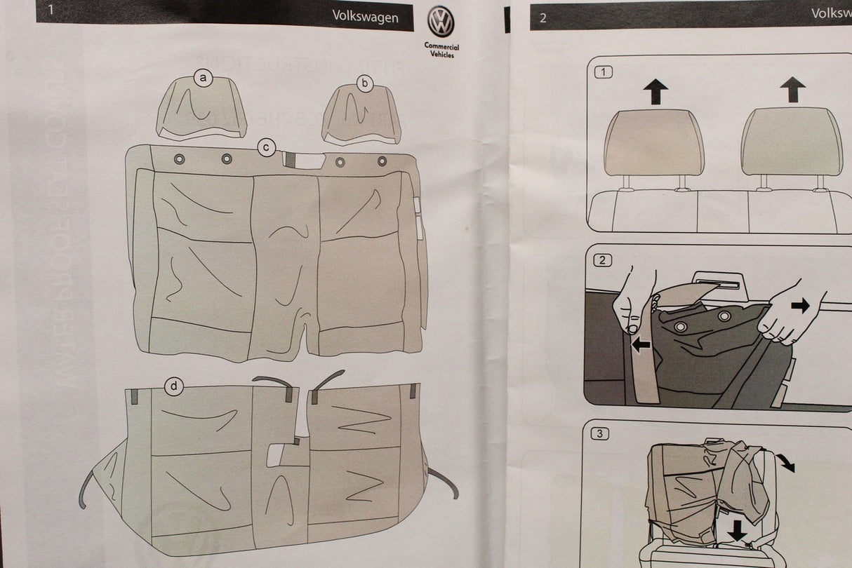 VW Transporter Shuttle T6 T6.1 double seat cover (2nd row) ZGB7HE062039