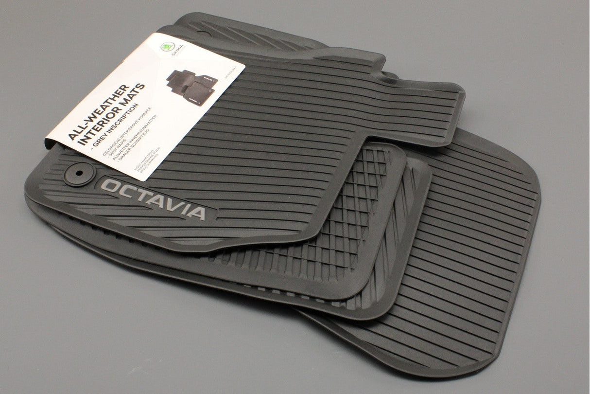 Skoda Octavia 2020-on RHD front & rear all weather floor mats 5E8061500