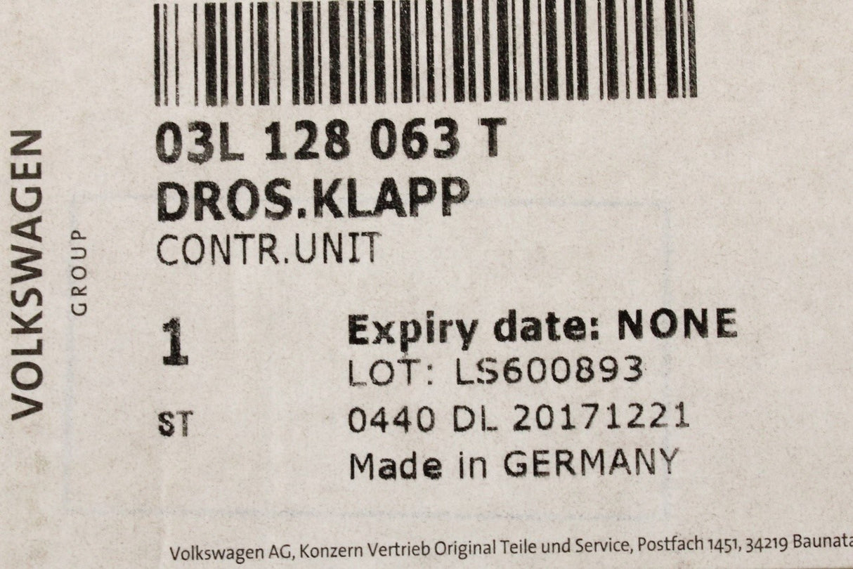 VW Caddy Passat Audi Skoda SEAT 2010-20 2.0 TDI throttle body 03L128063T