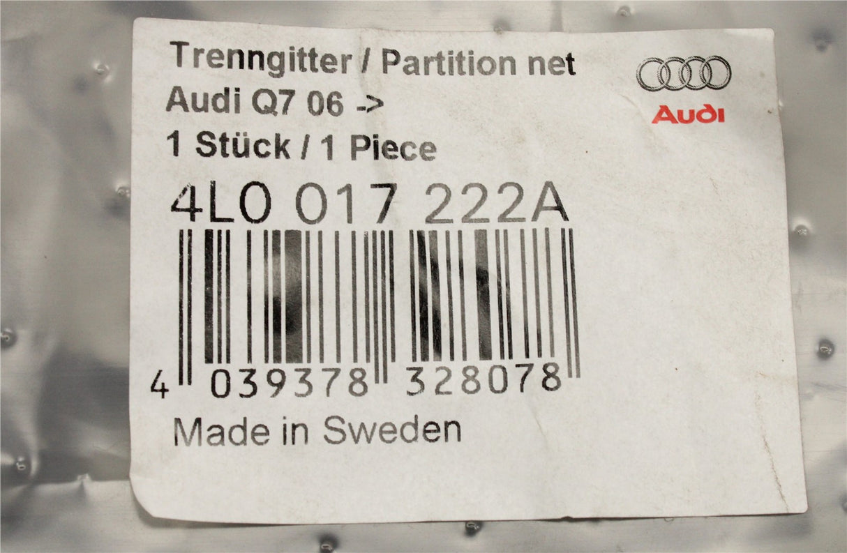 Audi Q7 2007-15 boot luggage dog guard partition grille 4L0017222A