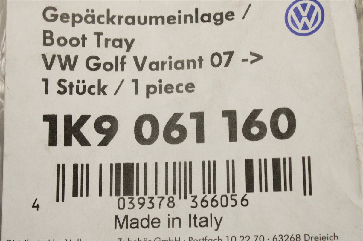 VW Golf Estate MK5 MK6 foam boot load liner mat 1K9061160