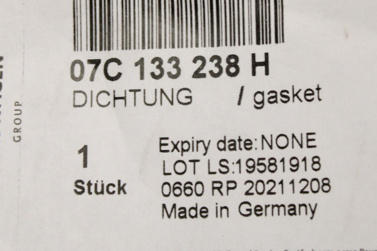 VW Touareg Phaeton Audi A8 6.0 V12 intake manifold gasket 07C133238H