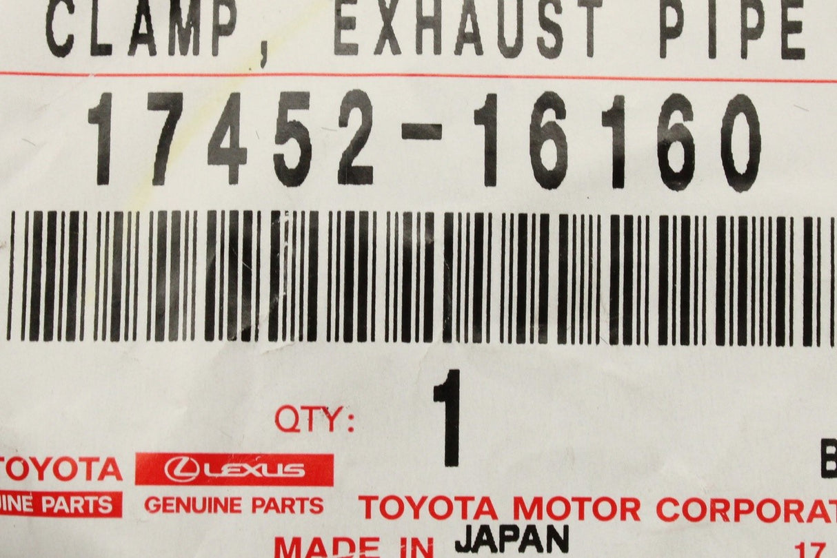 Toyota Corolla 1997-2001 exhaust clamp 17452-16160