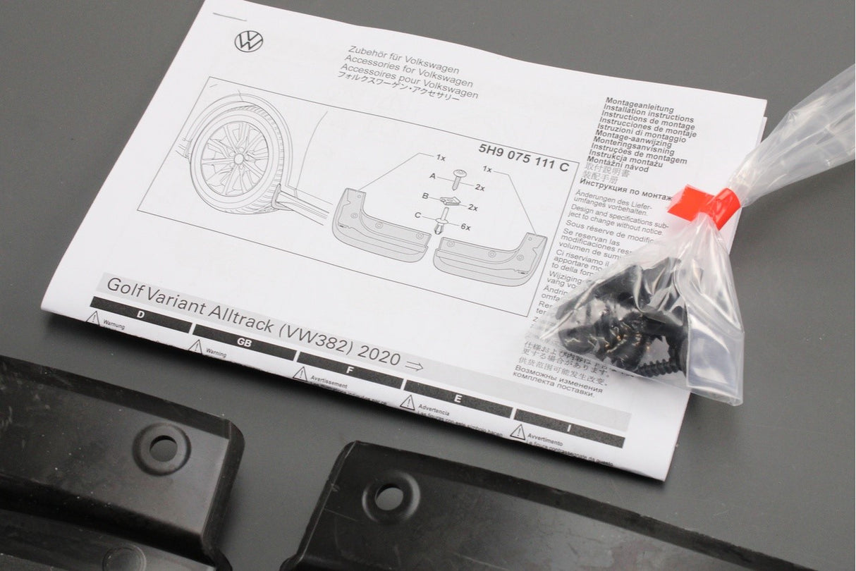VW Golf Estate MK8 2020-on accessory mud flaps (front) 5H9075111C
