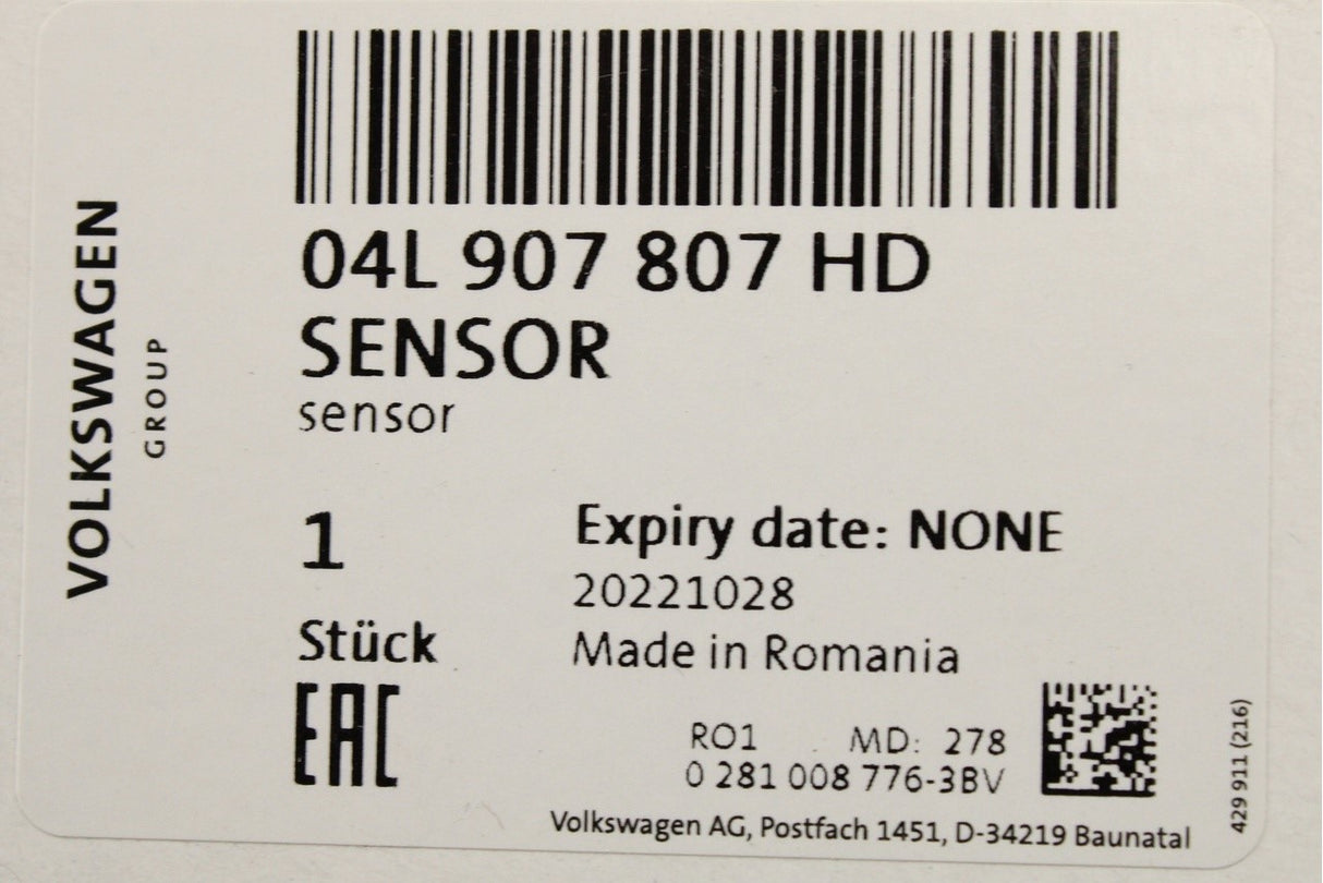 VW Transporter T6.1 2020-on NOx sensor 04L907807HD