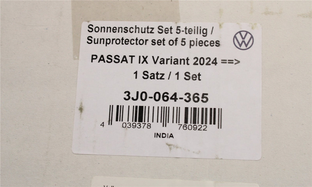 VW Passat B9 2024-on rear door window sun blind shade set 3J0064365