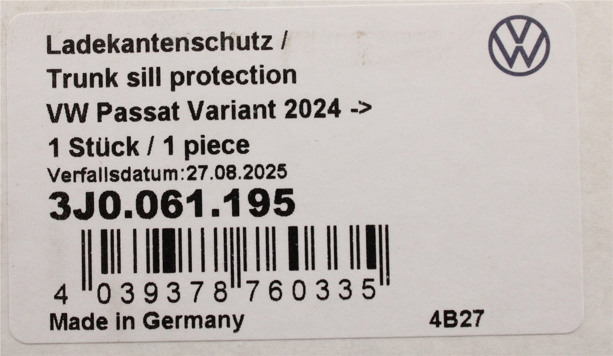 VW Passat estate 24-on rear bumper load protector (steel look) 3J0061195