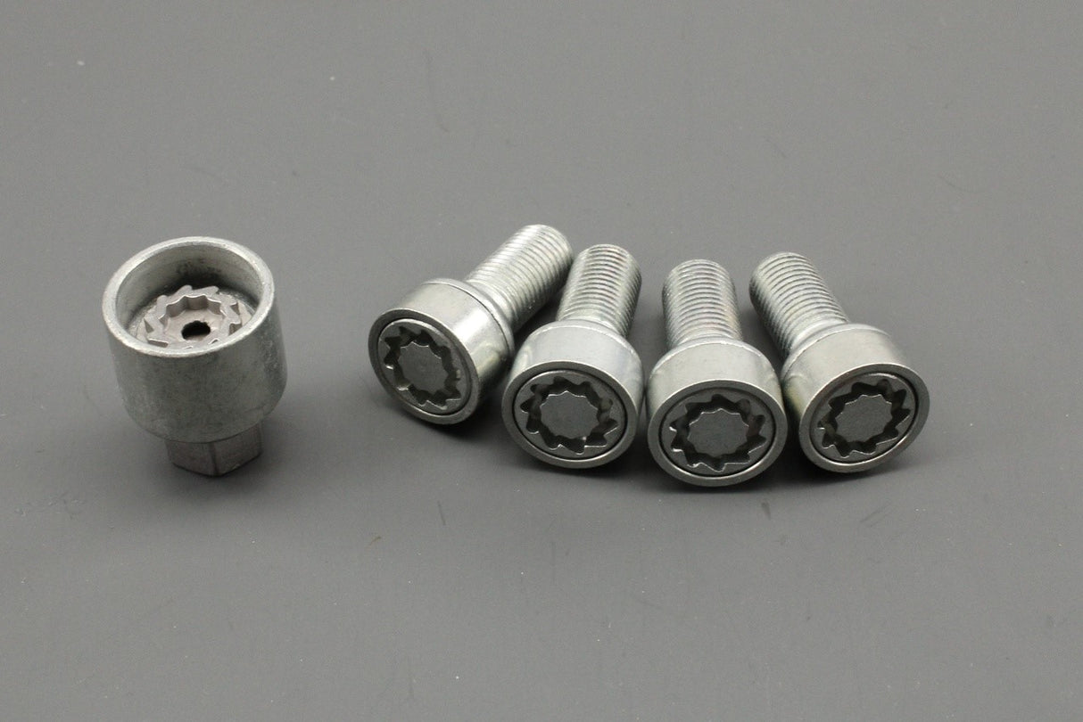 VW Caddy Golf Passat T-Roc Polo Tiguan locking wheel nut set WHT001814