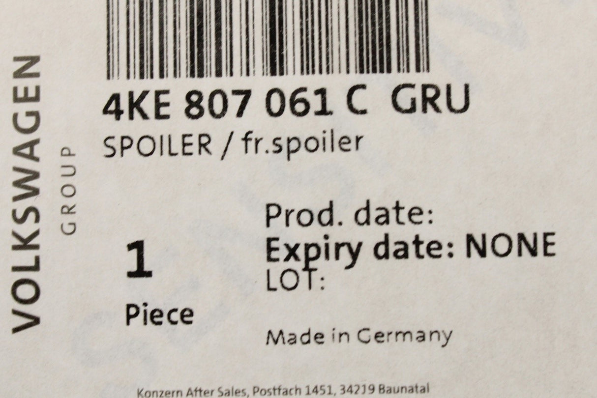 Audi e-tron 2019-on front bumper spoiler trim (left) 4KE807061C GRU