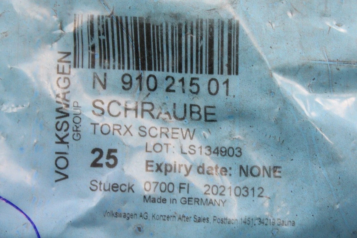 VW Audi Skoda SEAT spline head socket bolt M8x25 (x1) N91021501