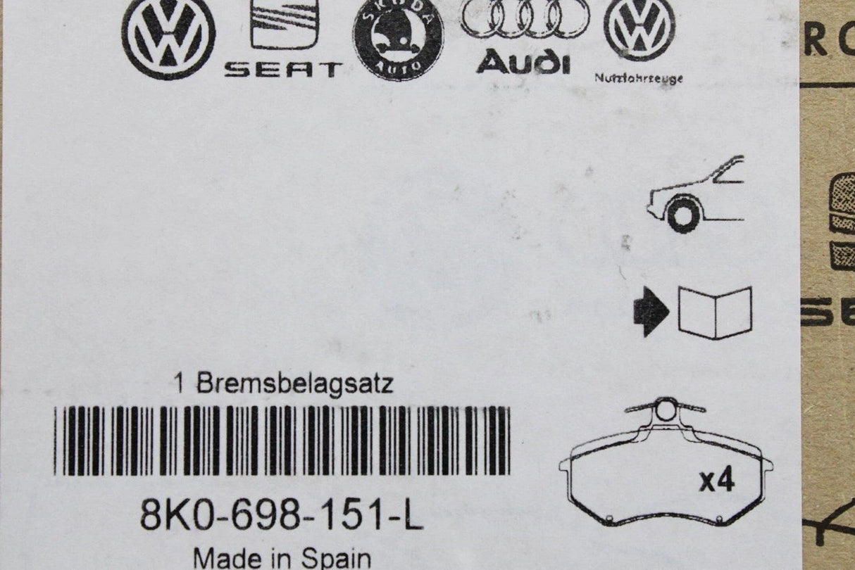 Audi Q5 2009-2012 brake pads set (front) 8K0698151L