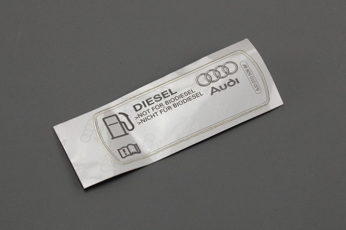 Audi A1 A3 Q3 TT diesel information sticker 8J0010508BF