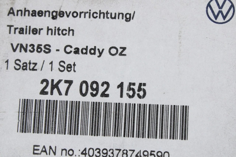 VW Caddy 2021-on removable tow bar (high) 2K7092155