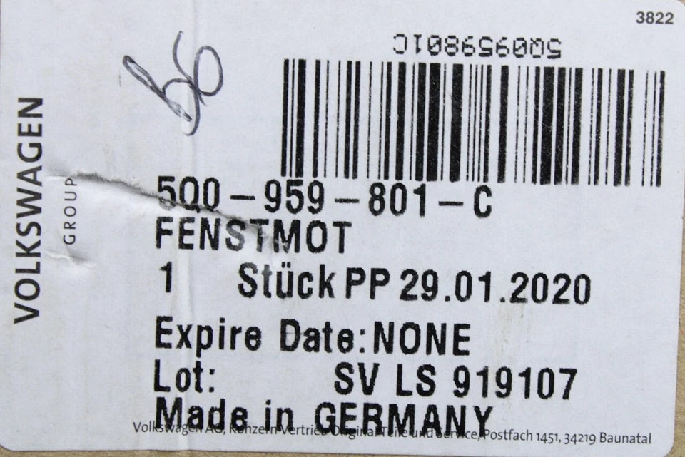 VW Golf Audi TT RS3 Skoda SEAT window regulator motor (front) 5Q0959801C