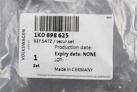 VW Golf MK6 09-13 Wing fender attachment parts kit 1K0898625A