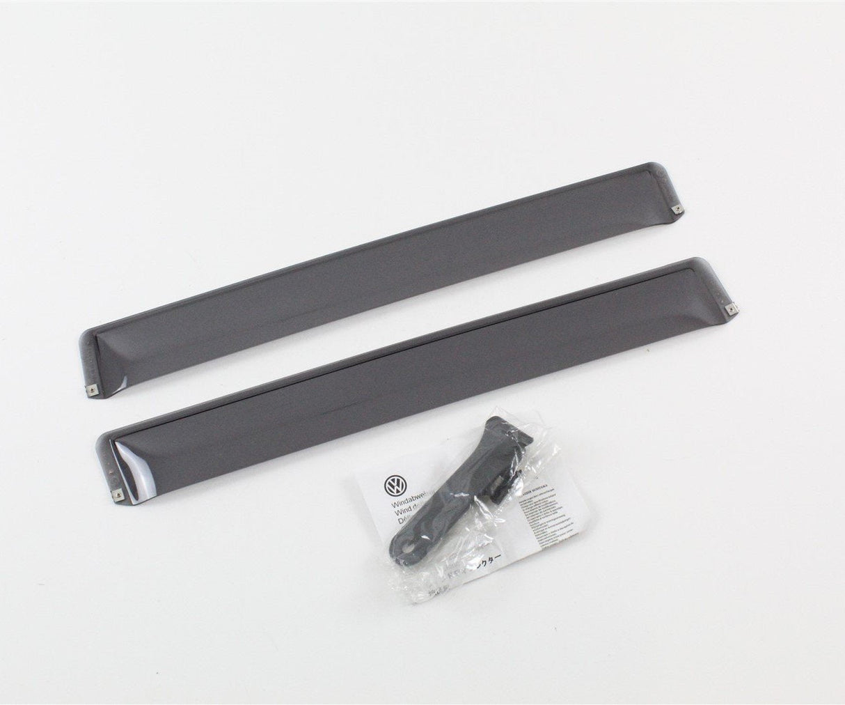 VW T-Roc rear door window wind deflectors smoke grey 2GA072194