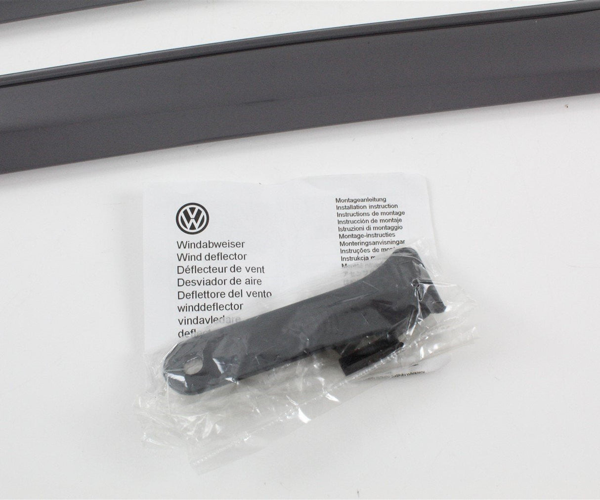 VW T-Roc rear door window wind deflectors smoke grey 2GA072194
