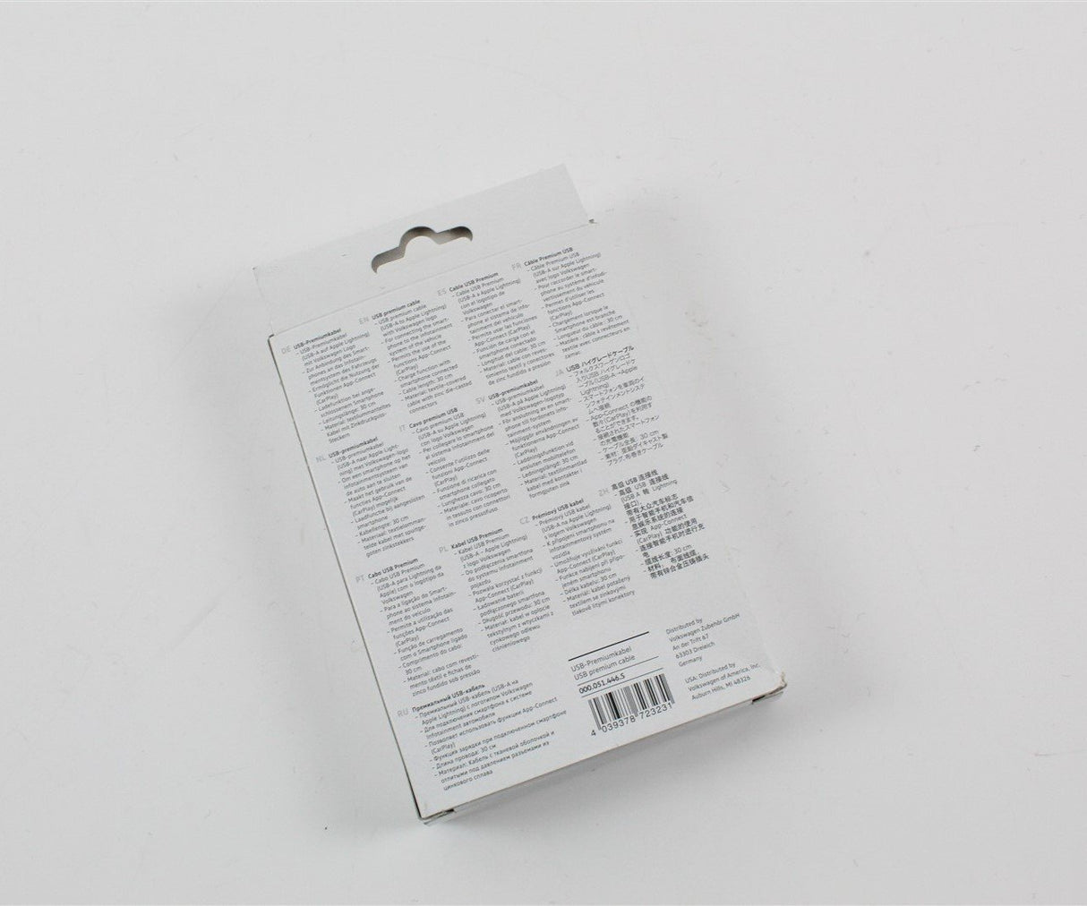 VW Volkswagen USB-A to Apple Lightning iPhone cable 000051446S