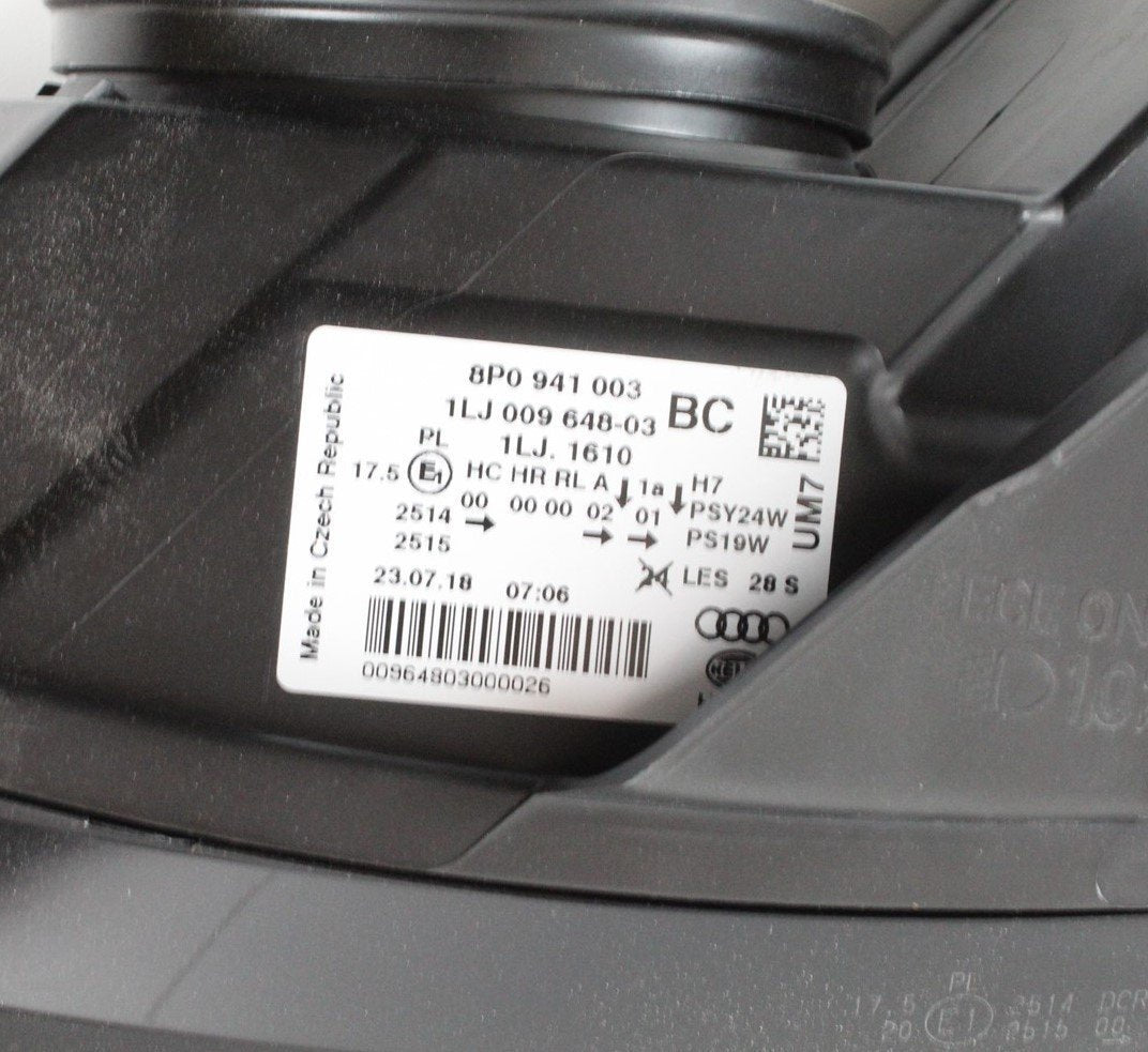 Audi A3 8P 2008-13 left halogen headlight headlamp 8P0941003BC