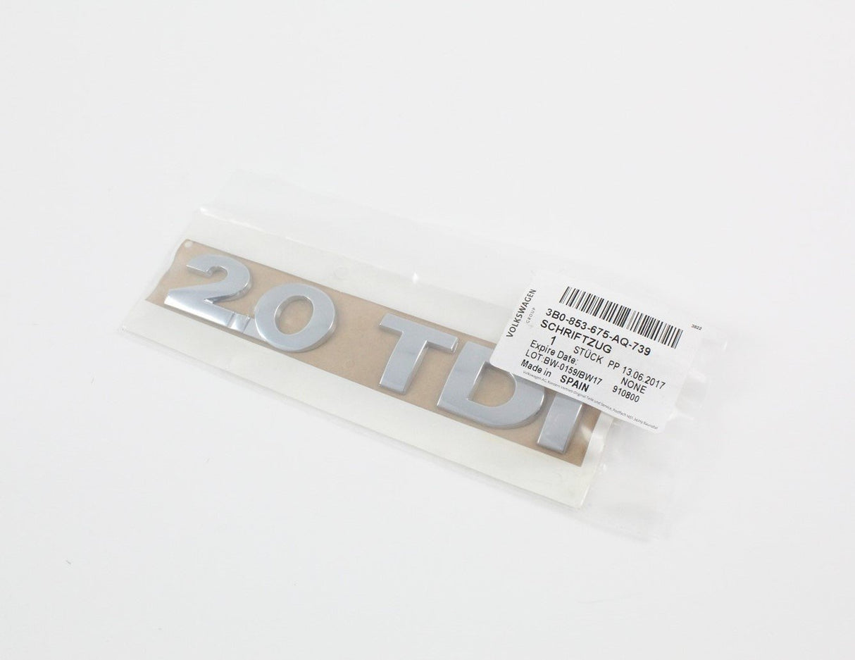 VW Caddy Eos Touran Sharan 2.0 TDI lettering badge 3B0853675AQ 739