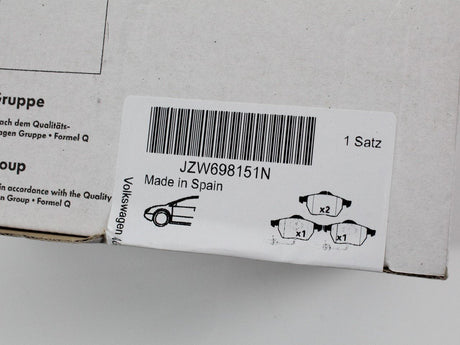 VW Passat B5 Skoda Superb SEAT Exeo front brake pads JZW698151N