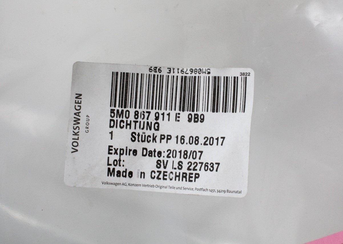VW Golf Plus 05-14 left right Front inner door frame seal 5M0867911E