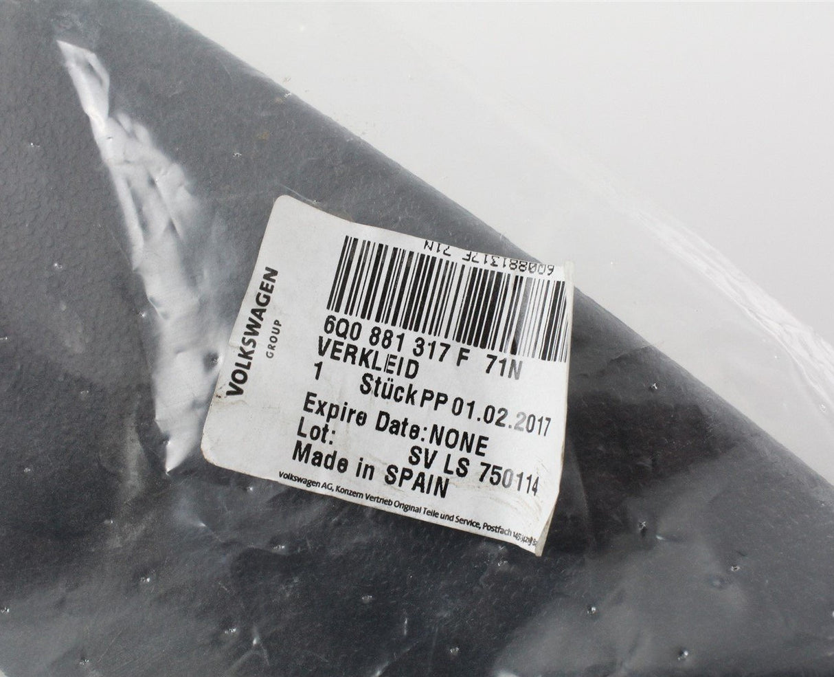 VW Amarok Caddy Polo Lower left seat trim cover surround 6Q0881317F
